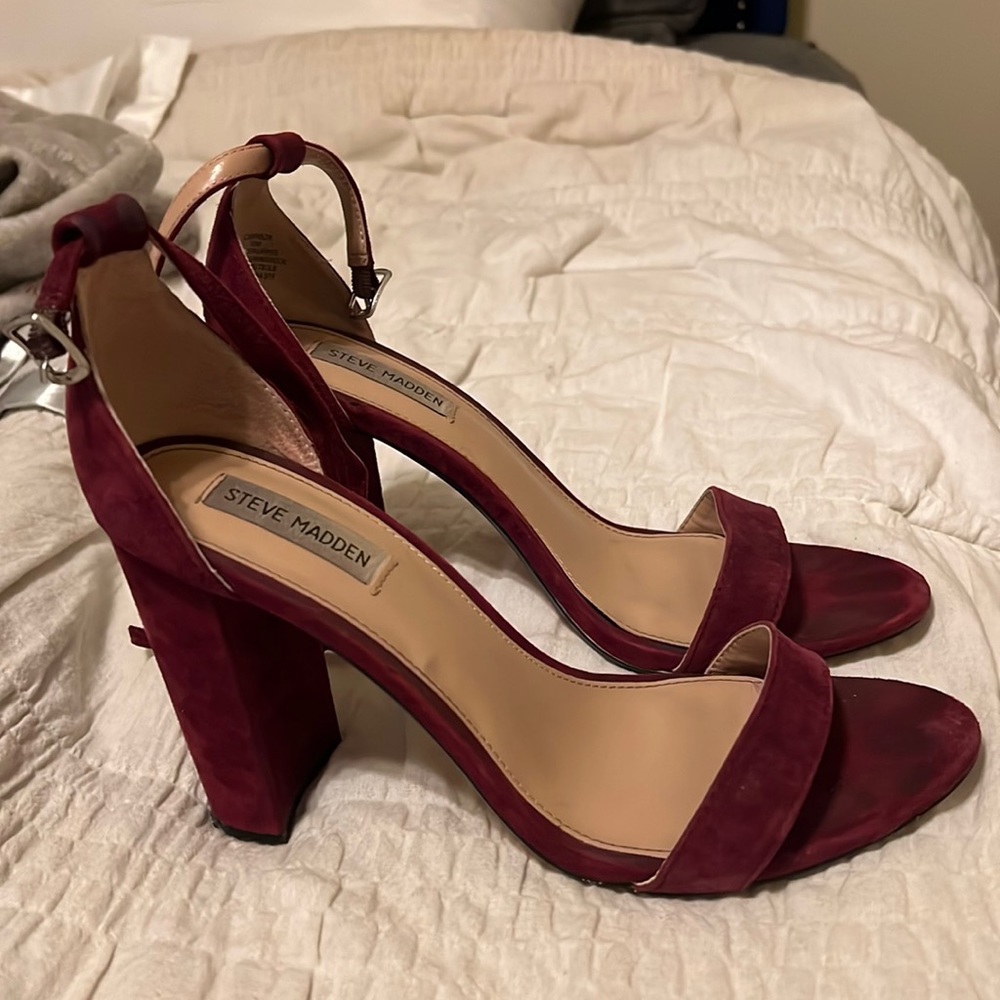 Steve madden maroon heels